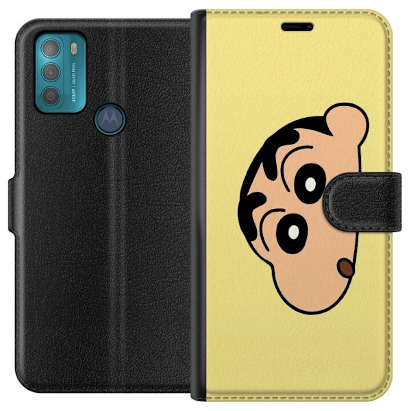 Motorola Moto G50 Lommeboketui Peeking Shinchan