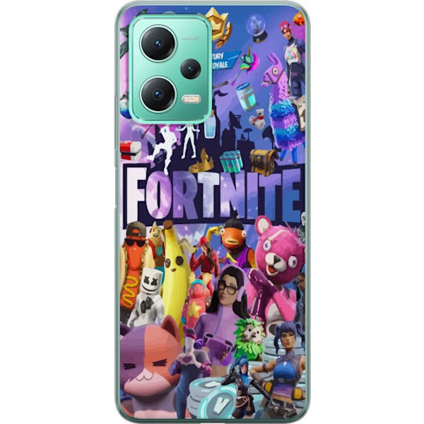 Xiaomi Redmi Note 12 Läpinäkyvä kuori Fortnite Hahmot Peliteema Ikonit Peli Suunnittelu Suosittu Taistelurojalainen Lapset Pelihahmojen Teema