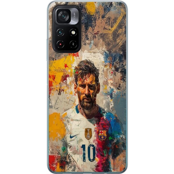 Xiaomi Poco M4 Pro 5G Läpinäkyvä kuori Messi Art