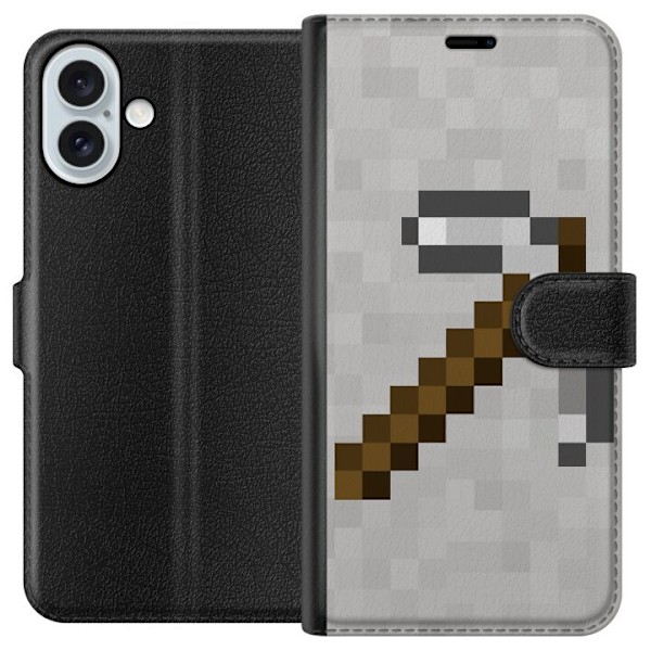 Apple iPhone 16 Plus Plånboksfodral Minecraft Tools