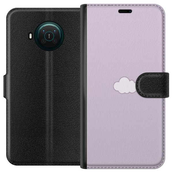 Nokia X10 Plånboksfodral Lila Moln – minimalistiskt moln p