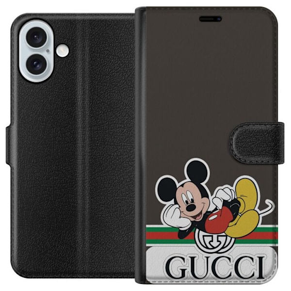 Apple iPhone 16 Plus Plånboksfodral Gucci Musse Pig