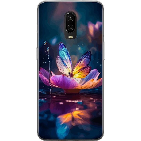 OnePlus 6T Genomskinligt Skal Fjäril