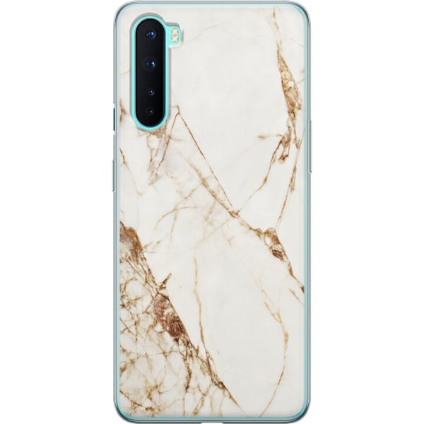 OnePlus Nord Genomskinligt Skal Vit marmor