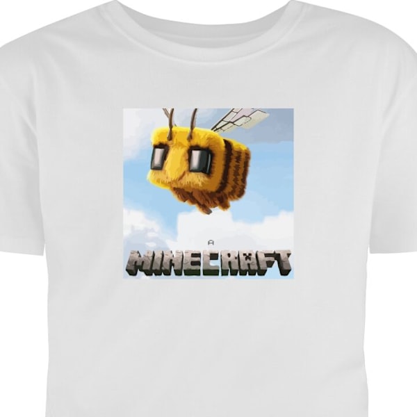 Barn-T-shirt | Bekväm T-shirt för Barn A Minecraft Movie vit 3-4 År