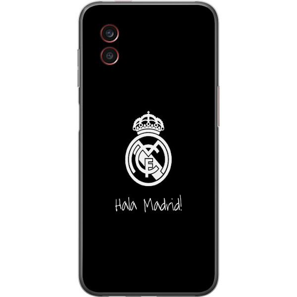 Samsung Galaxy Xcover6 Pro Läpinäkyvä kuori Real Madrid Emblem Jalkapallo Ylpeys Valkoinen Kulta Seuramerkki Mestarit La Liga Fanit Ikoninen Urheil