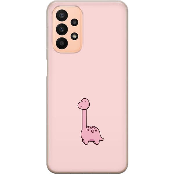 Kompatibelt Mobildeksel til Samsung Galaxy A23 Rosa dinosaur