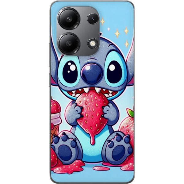 Xiaomi Redmi Note 13 4G Läpinäkyvä kuori Strawberry Stitch