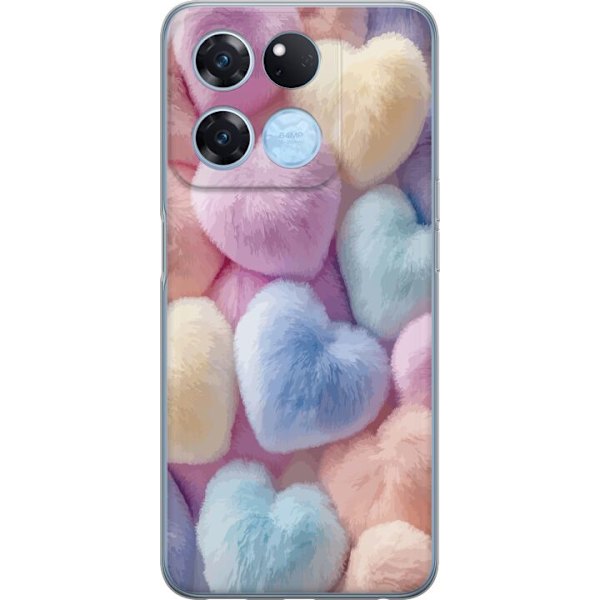 OnePlus Ace Racing Gennemsigtig cover Hjerter Kærlighed Grafisk Design Romantisk Motiv Populær Symbol Grafisk Mønster Dekoration