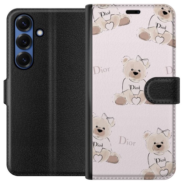 Samsung Galaxy S25+ Tegnebogsetui Teddy Dior Vibes - luksuriøs bamse i modetil