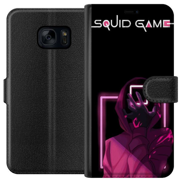 Samsung Galaxy S7 Lompakkokotelo Squid Game Teema Suosittu Sarja Motiivi Graafinen Ikoninen Suunnittelu Aasialainen Popkulttuuri Jännitys Draama