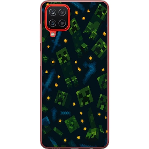 Samsung Galaxy A12 Genomskinligt Skal Minecraft Dungeons Mob