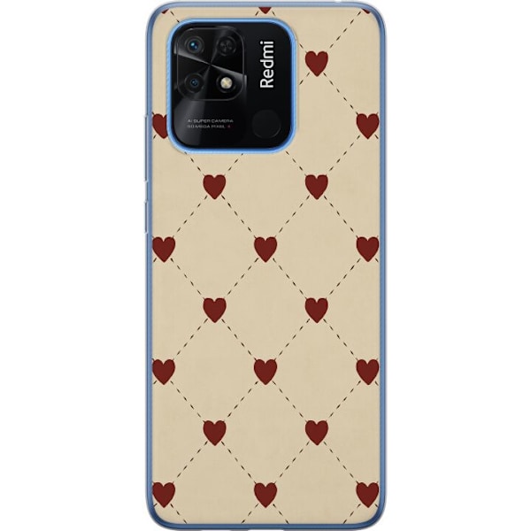 Xiaomi Redmi 10C Gennemsigtig cover Hjertegitter
