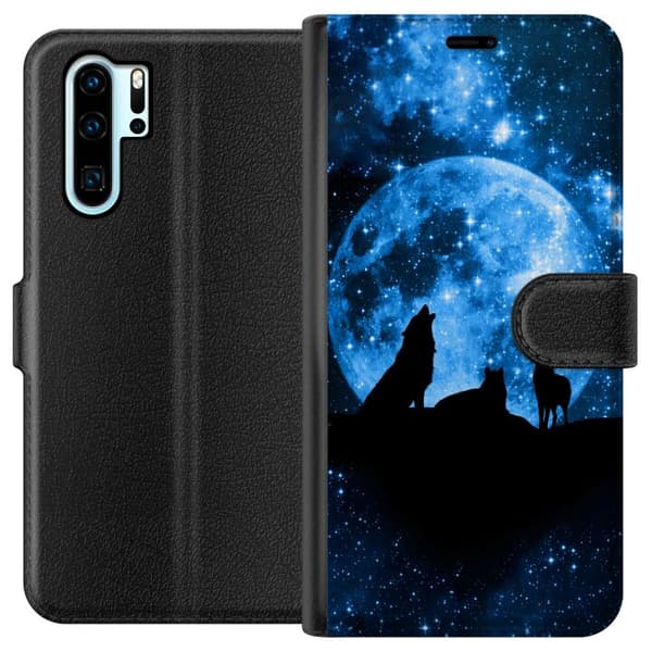 Kompatibelt Lommeboketui til Huawei P30 Pro Ulv