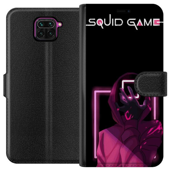 Xiaomi Redmi Note 9 Lompakkokotelo Squid Game Teema Suosittu Sarja Motiivi Graafinen Ikoninen Suunnittelu Aasialainen Popkulttuuri Jännitys Draama