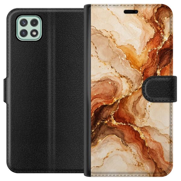 Kompatibelt Plånboksfodral till Samsung Galaxy A22 5G Höstagat beige