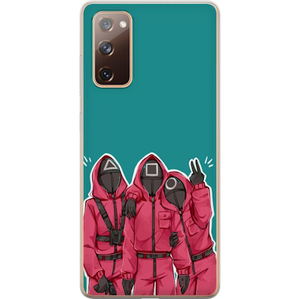 Samsung Galaxy S20 FE Läpinäkyvä kuori Squid Game Hahmot Graafinen Suunnittelu Sarjakuvasarjan Hahmot Suosittu TV-Teema Aasialainen Tyyli Jännitt