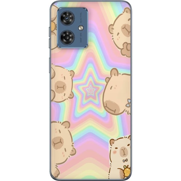 Motorola Moto G54 Läpinäkyvä kuori Kawaii Capybara Galaxy S