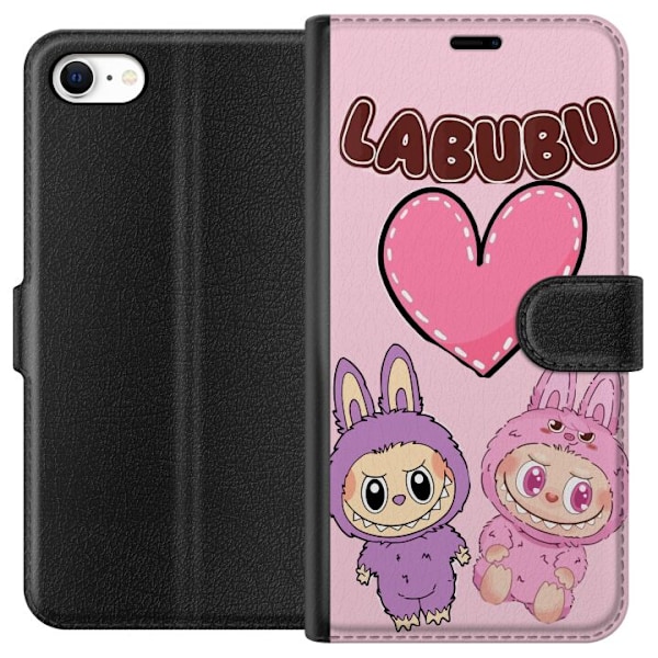 Apple iPhone 6 Tegnebogsetui Labubu Pink Monster