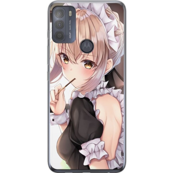 Motorola Moto G50 Gennemsigtig cover Anime Pige Sød