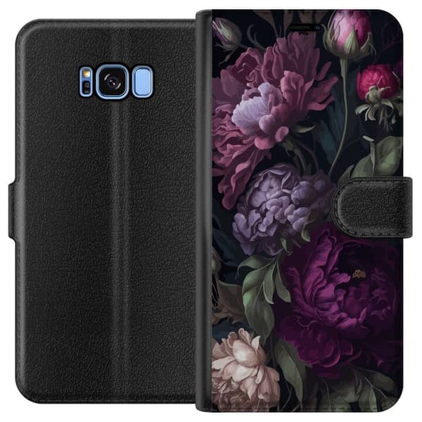 Kompatibelt Plånboksfodral till Samsung Galaxy S8 Blommor