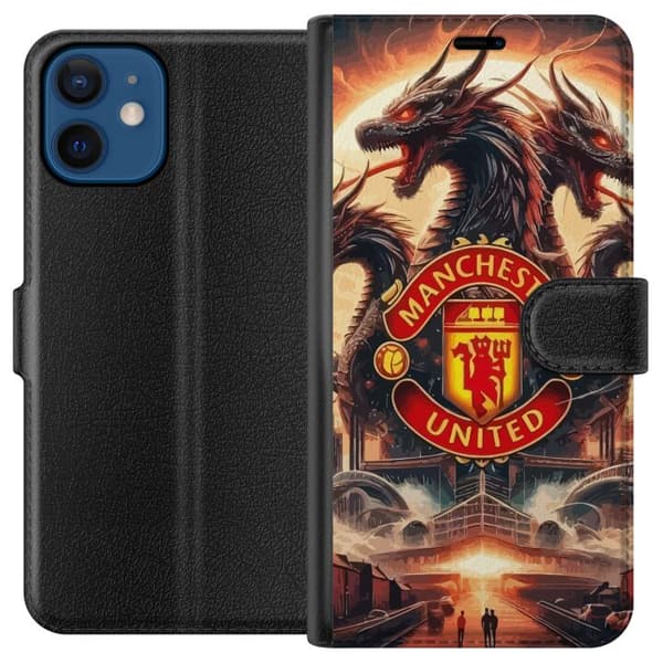 Kompatibel Tegnebogsetui til Apple iPhone 12 mini Manchester United