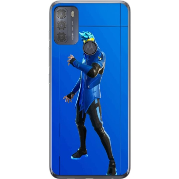 Motorola Moto G50 Gennemsigtig cover Fortnite - Ninja Blue