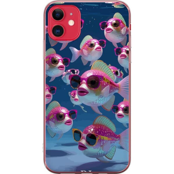 Kompatibelt Mobildeksel til Apple iPhone 11 Fiskar med solglasögon blå