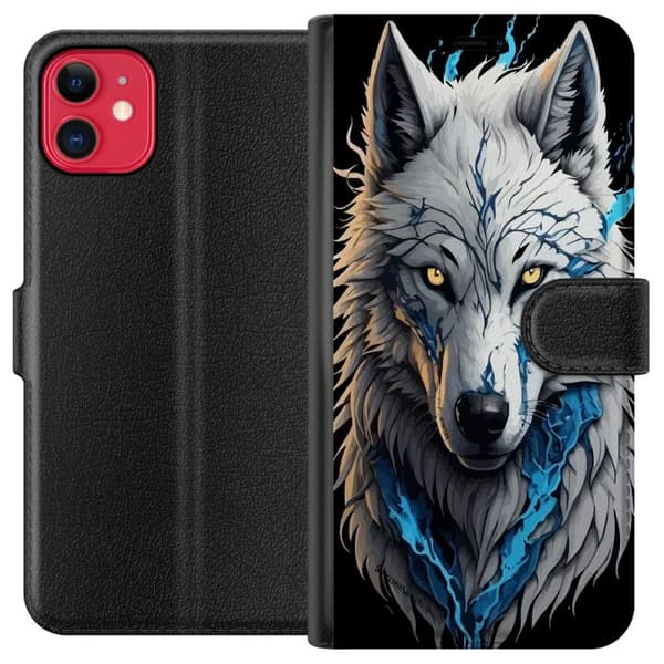Kompatibel Tegnebogsetui til Apple iPhone 11 ulv
