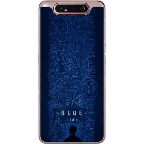 Kompatibelt Mobildeksel til Samsung Galaxy A80 Blue Side illustration blå