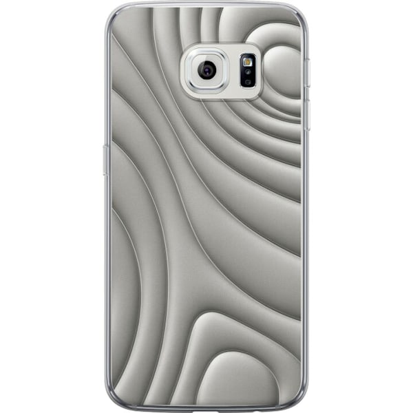 Samsung Galaxy S6 edge Läpinäkyvä kuori Hopea-aallot