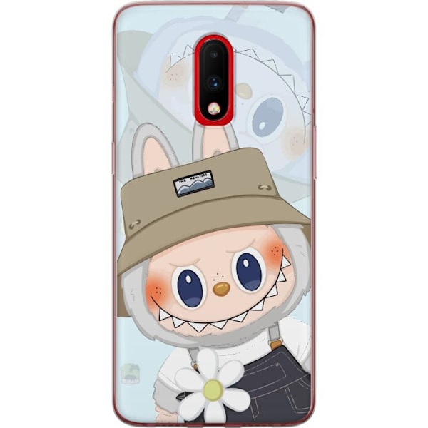 OnePlus 7 Läpinäkyvä kuori Labubu hattuineen - Pop Mart -hahmo Mr. Butcher retrotyylillä ja luonteella