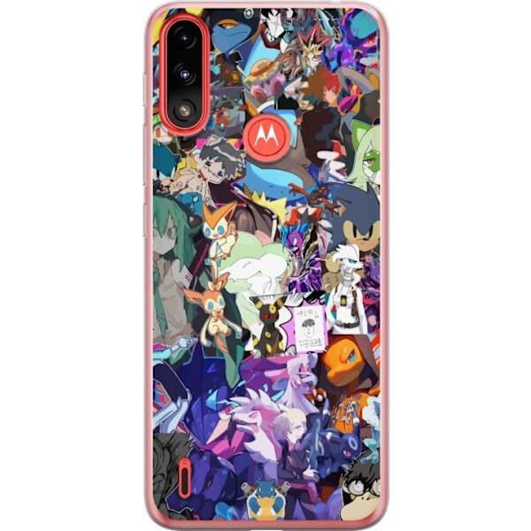 Motorola Moto E7 Power Gennemsigtig cover Pokémon Blaze