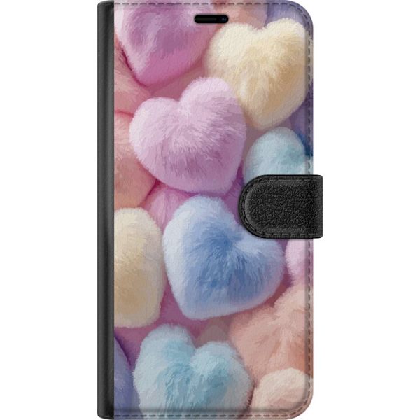 OnePlus Nord 2T Tegnebogsetui Hjerter Kærlighed Grafisk Design Romantisk Motiv Populær Symbol Grafisk Mønster Dekoration