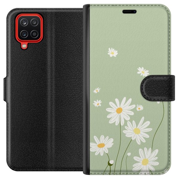 Samsung Galaxy A12 Lommeboketui Prestekrager - blomstrete møn
