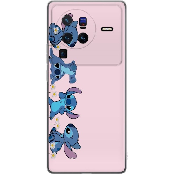 vivo X80 Pro Genomskinligt Skal Stitch Skratt & Bus – Perfek