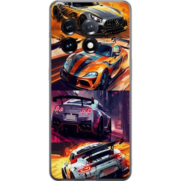 OnePlus 11R Läpinäkyvä kuori Ralli kuume - vauhdikas teema ralliautoilla