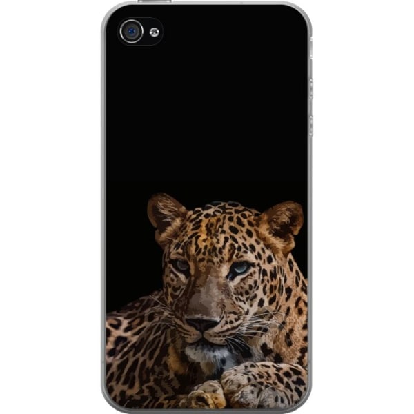 Apple iPhone 4 Läpinäkyvä kuori Leopard