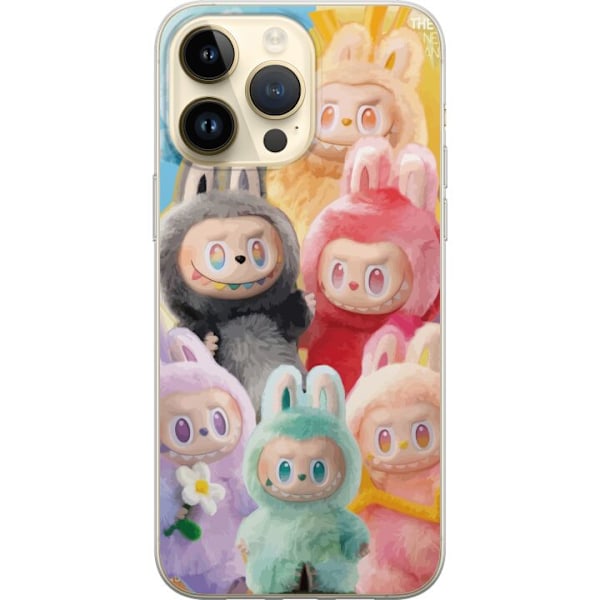 Apple iPhone 15 Pro Max Genomskinligt Skal Labubu Sketch Style