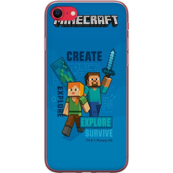Apple iPhone 7 Läpinäkyvä kuori Minecraft Luolastot