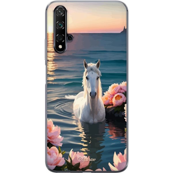 Huawei nova 5T Gennemsigtig cover Svømmende hest