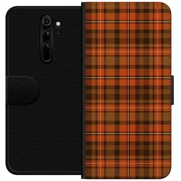 Kompatibel Tegnebogsetui til Xiaomi Redmi Note 8 Pro  Orange efterårstartan orange