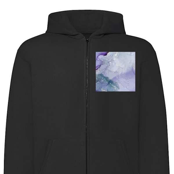 Zip-Hoodie | Huvtröja med Dragkedja för Vuxna Marmor svart M