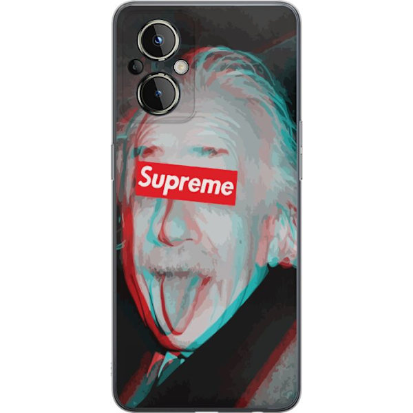OnePlus Nord N20 5G Läpinäkyvä kuori Supreme Albert Einstein 3D Motiivi Katumuoti Suunnittelu Suosittu Tiede Ikoni Kaupunkitaide