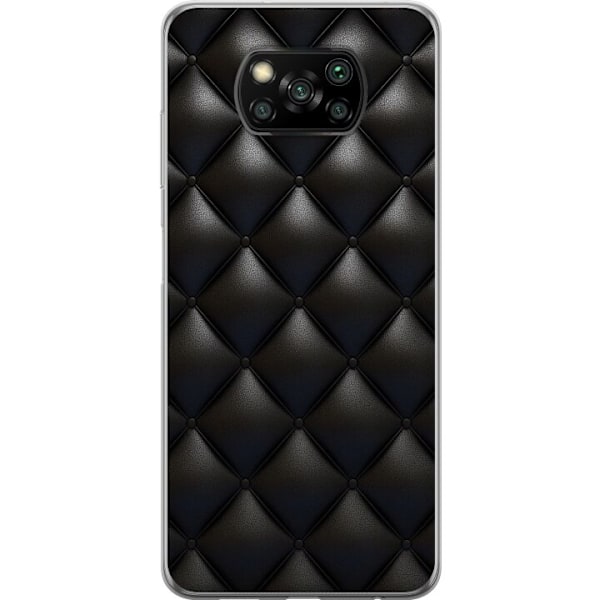 Xiaomi Poco X3 NFC Läpinäkyvä kuori Nahka Musta