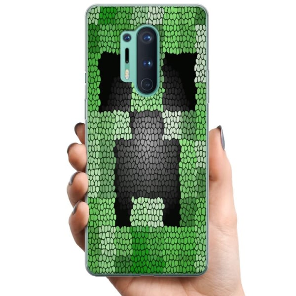 OnePlus 8 Pro TPU Mobilcover Creeper / Minecraft