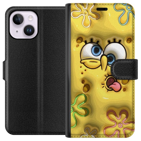 Apple iPhone 15 Plus Plånboksfodral SpongeBob