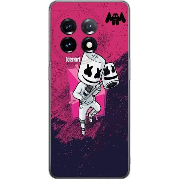 OnePlus 11R Läpinäkyvä kuori Marshmello Fortnite Skin Emote Gaming DJ Hahmo Suosittu Aihe Lapsi Nuori Trendi