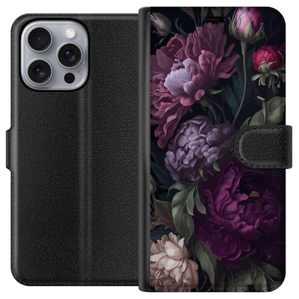 Apple iPhone 16 Pro Max Tegnebogsetui Blomster