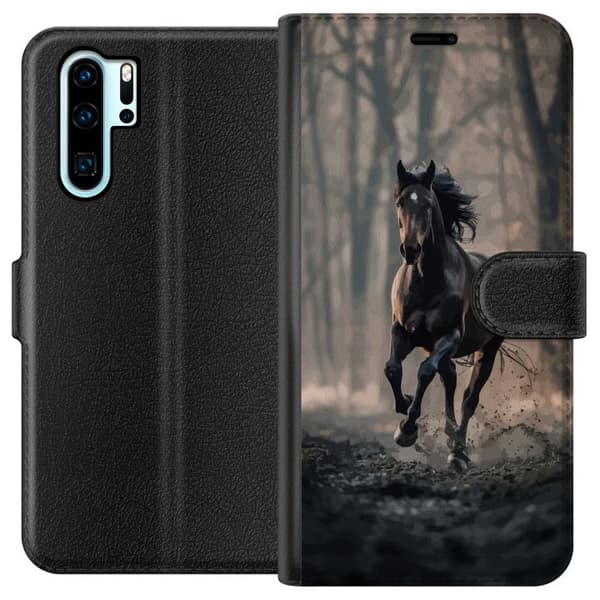 Kompatibel Tegnebogsetui til Huawei P30 Pro Løbende hest